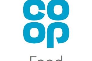 Co-op Food logo in blue text above the word Food in grey on a white background